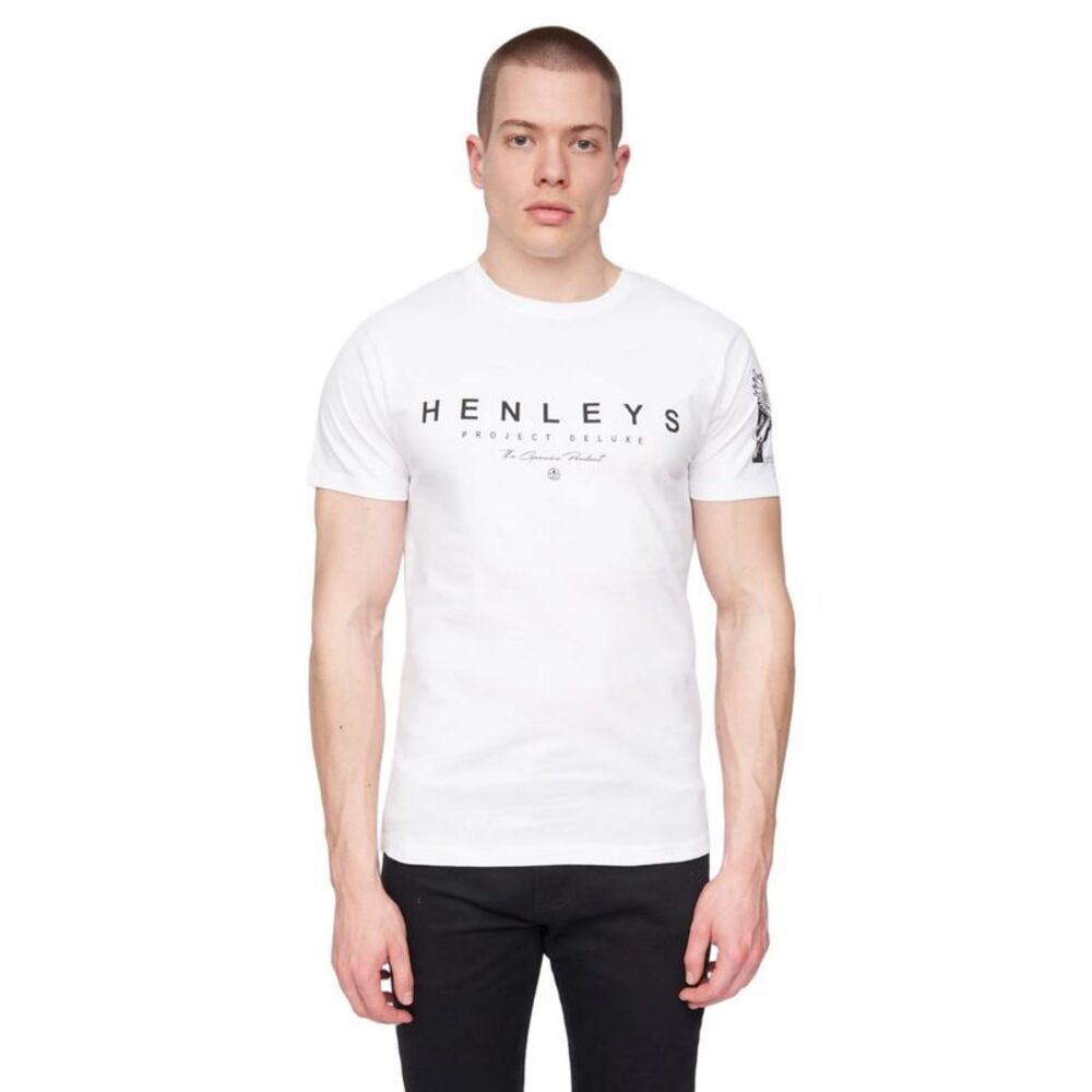 Henleys Mens Kilhen Logo T-Shirt / White